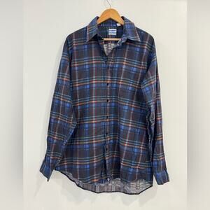Himalaya Mens Vintage Long Sleeve Flannel Button Down Plaid Shirt XL Tall‎